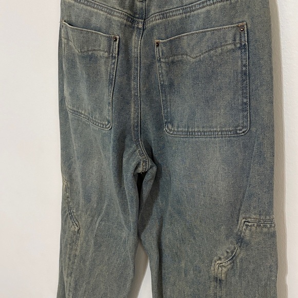 PacSun Faded Blue Denim Pants- Jessie High Rise Baggy - Picture 10 of 11